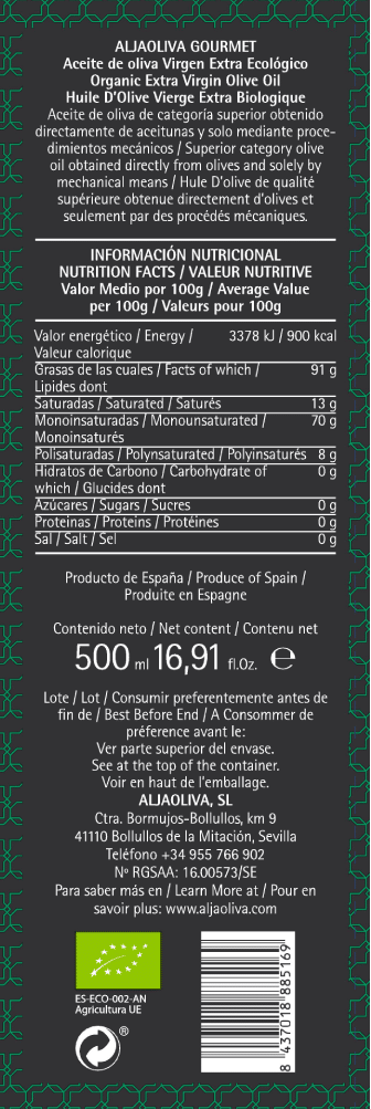 Etiquetado y valor nutricional